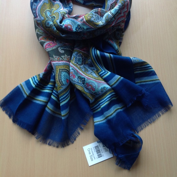J.Jill NEW Very Beautiful Cotton Scarf NWT - Picture 11 of 13